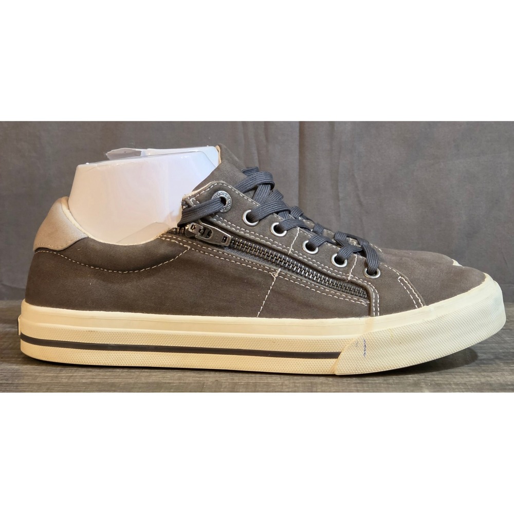 Taos Z Soul Canvas Side Zip Sneakers Womens Size 9 Wide Gray